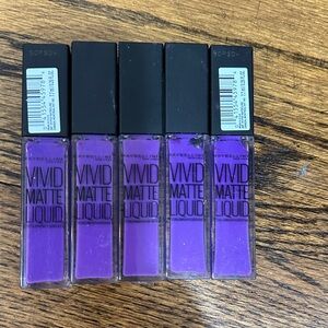 Maybelline Vivid Matte Liquid Lipstick - Bold Purple 45 vivid violet lot of 5